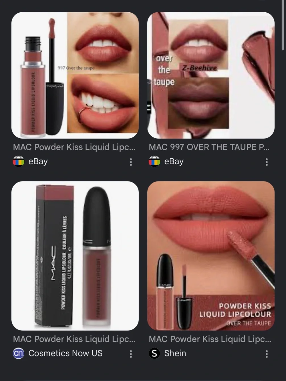 MAC matte liquid lipstick powder kiss